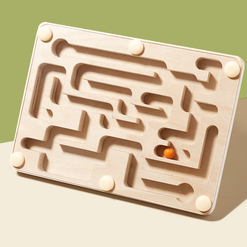 Balance Board Fitness - Small Wooden Balance Bead Maze, Balancing