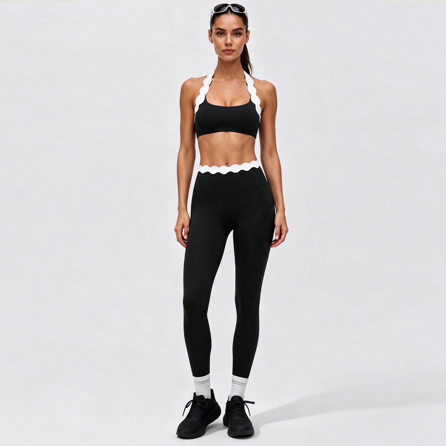 Women 2‑Piece Yoga Outfit Two‑ - Yoga Và Fitness ulasan dan harga