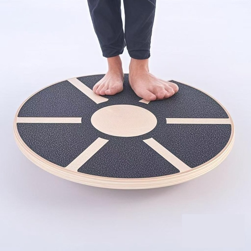 Round Wooden Anti Slip Balance - Balance Board Fitness ulasan dan harga