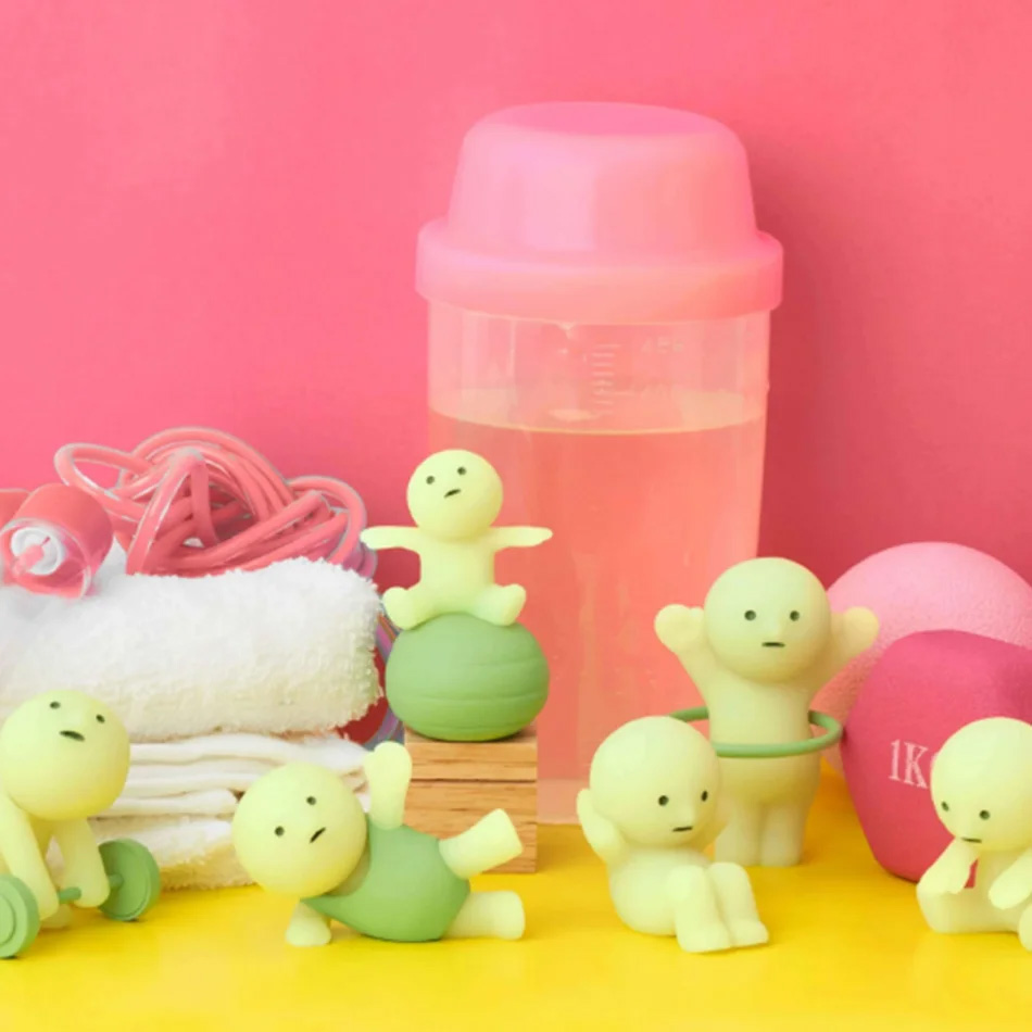 Glow In The Dark Mini Figure S - Yoga Fitness First ulasan dan harga