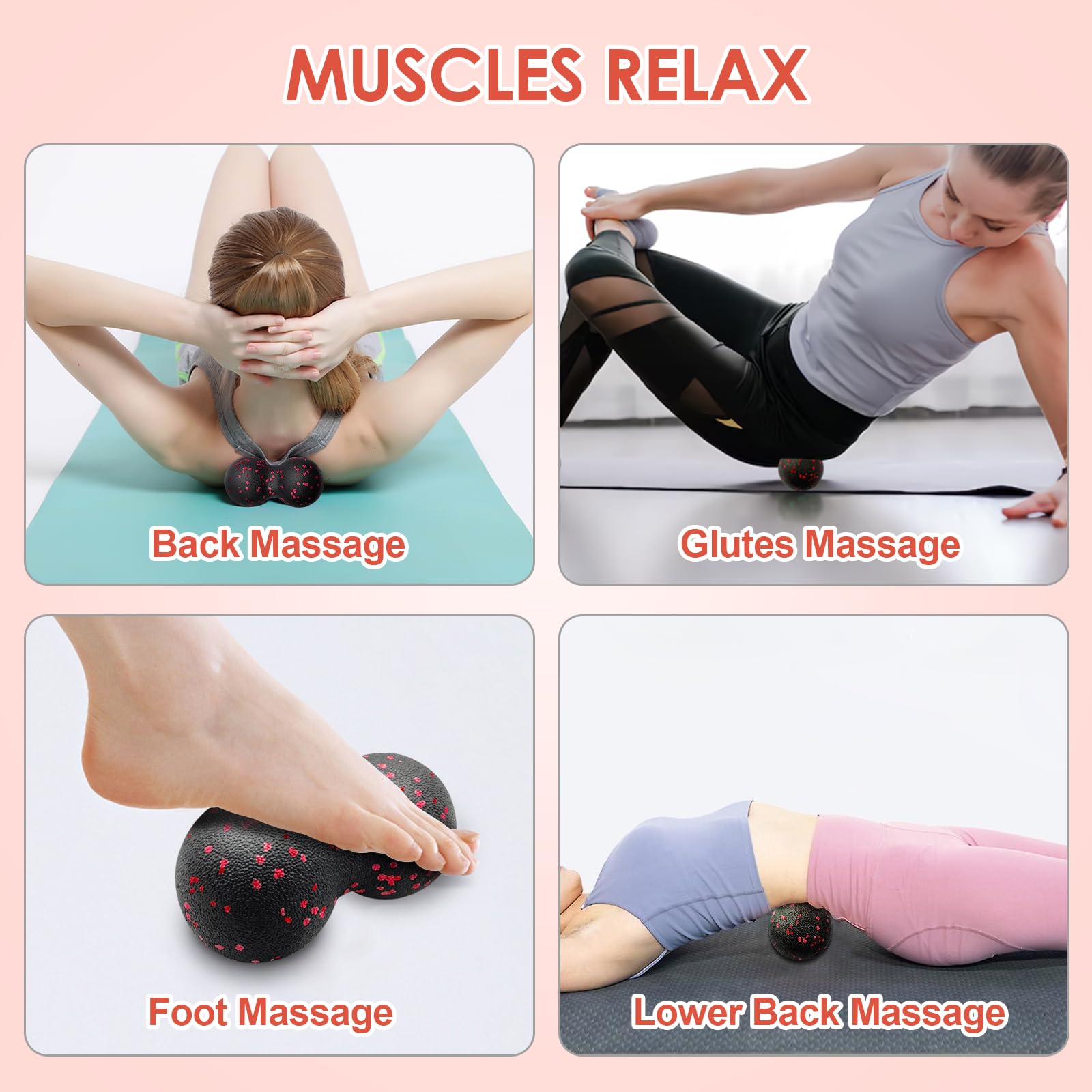 Hollow Yoga Roller Massage Pea - Shoulder Massage Ball ulasan dan harga