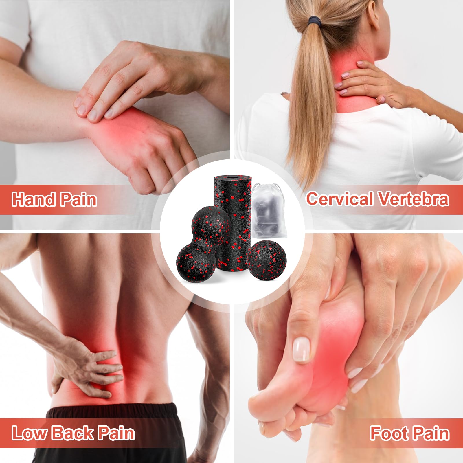 Hollow Yoga Roller Massage Pea - Shoulder Massage Ball ulasan dan harga