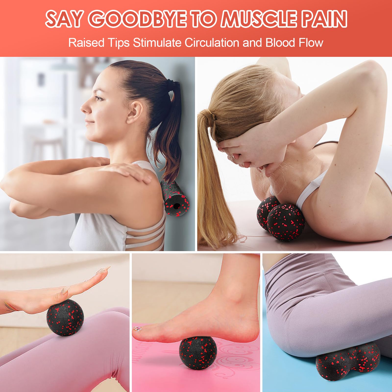 Hollow Yoga Roller Massage Pea - Shoulder Massage Ball ulasan dan harga