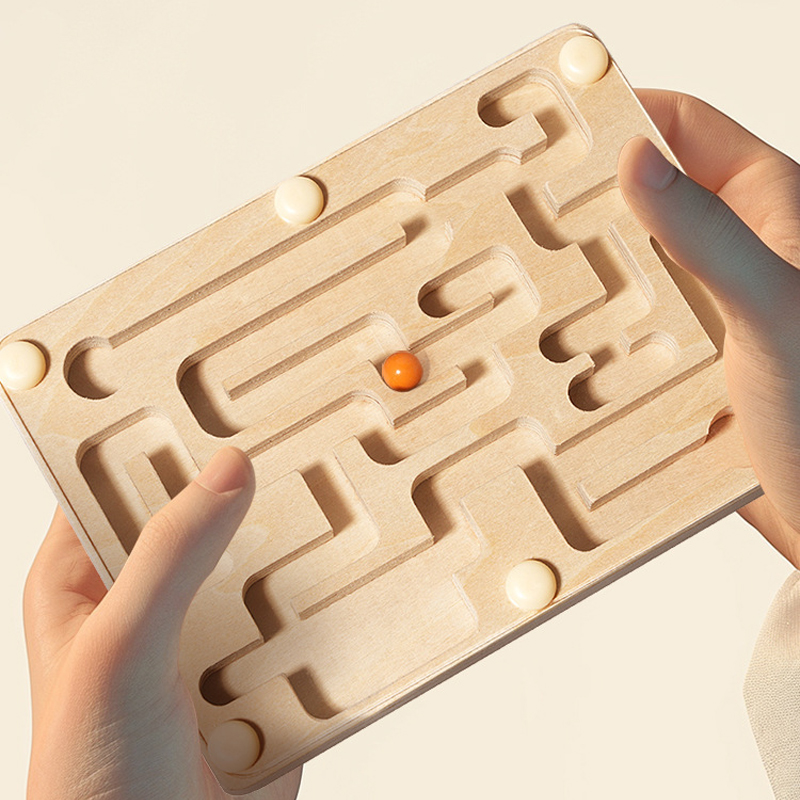 Small Wooden Balance Bead Maze - Balance Board Fitness ulasan dan harga