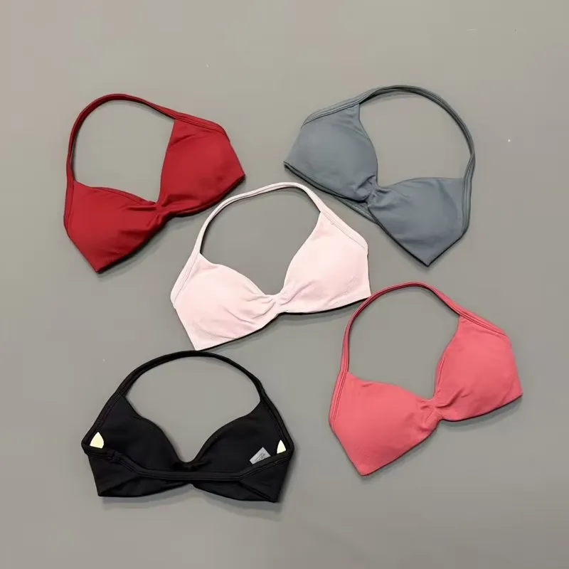 Women Halter Sports Bra V Neck - Yoga Và Fitness ulasan dan harga