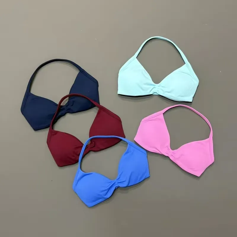 Women Halter Sports Bra V Neck - Yoga Và Fitness ulasan dan harga