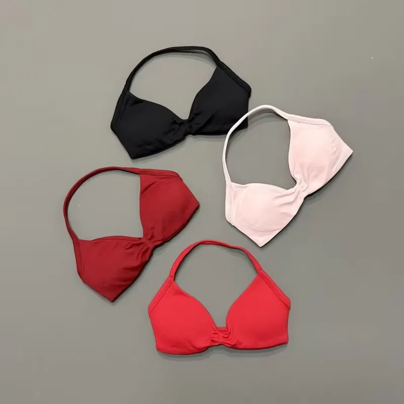 Women Halter Sports Bra V Neck - Yoga Và Fitness ulasan dan harga