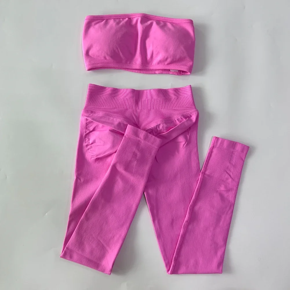 No Logo 2 Pieces Workout Sets  - Yoga Fitness Kleidung ulasan dan harga