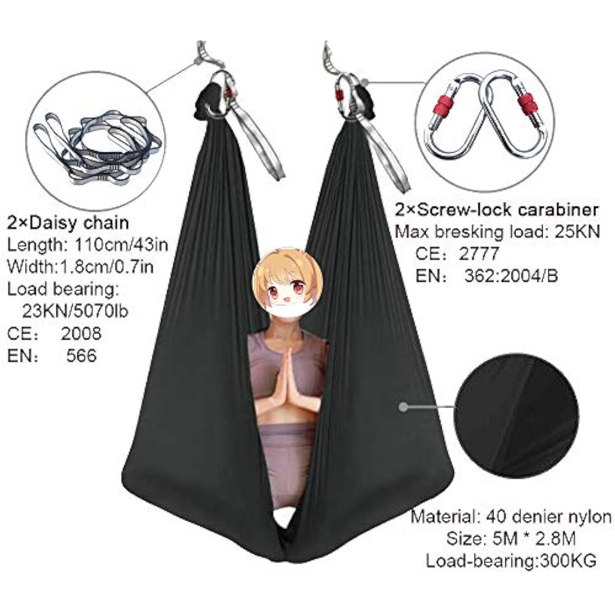 Aerial Yoga Hammock 5M x 2.8M  - Yoga Swing Aerial ulasan dan harga