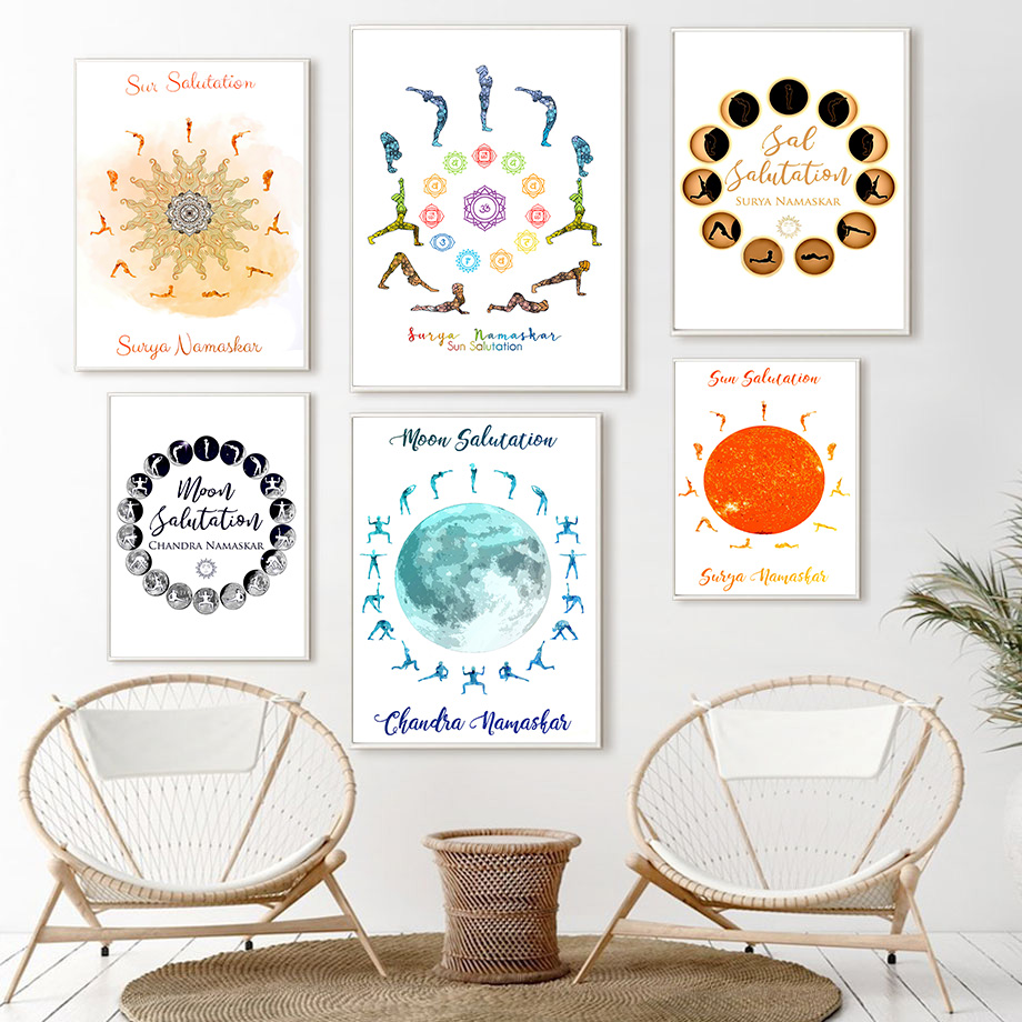 Yoga Pose Sun Moon Salutation  - Yoga Fitness Room ulasan dan harga