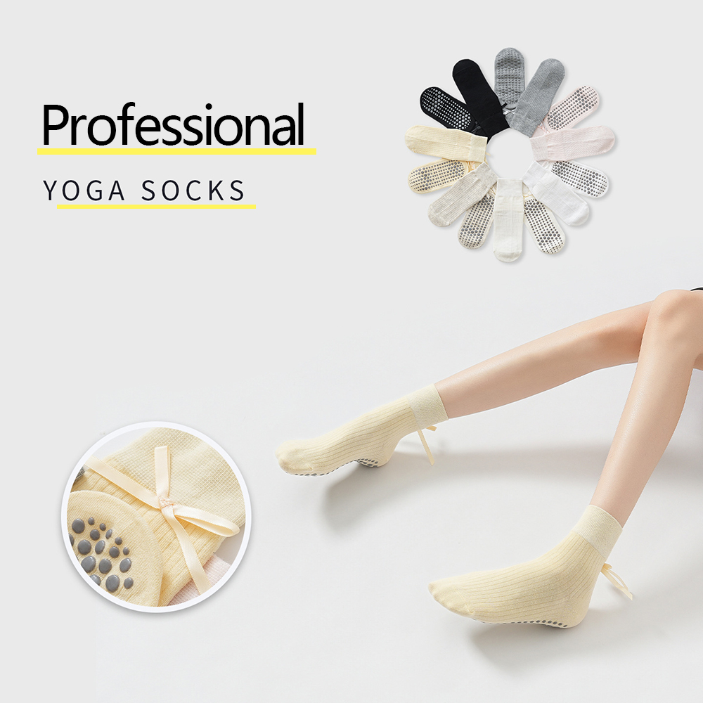 Cute Bowknot Yoga Socks Girls  - Yoga Fitness Yoga ulasan dan harga