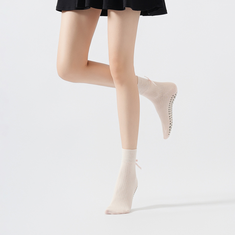 Cute Bowknot Yoga Socks Girls  - Yoga Fitness Yoga ulasan dan harga